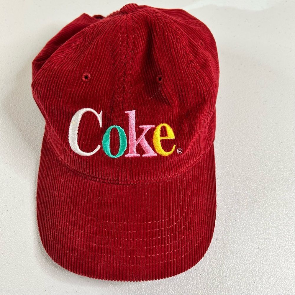 Coke Red Corduroy Cap